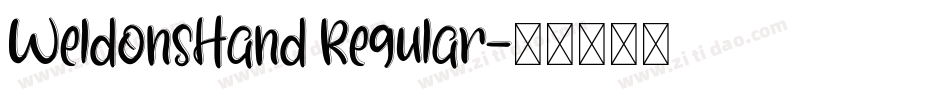 WeldonsHand Regular字体转换